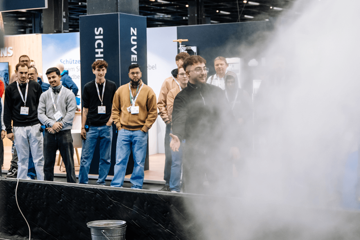 Live-Demonstration einer Rauchsimulation auf den VdS-BrandSchutzTagen.
